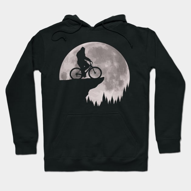 Bigfoot Riding Bike Hoodie by Tesszero